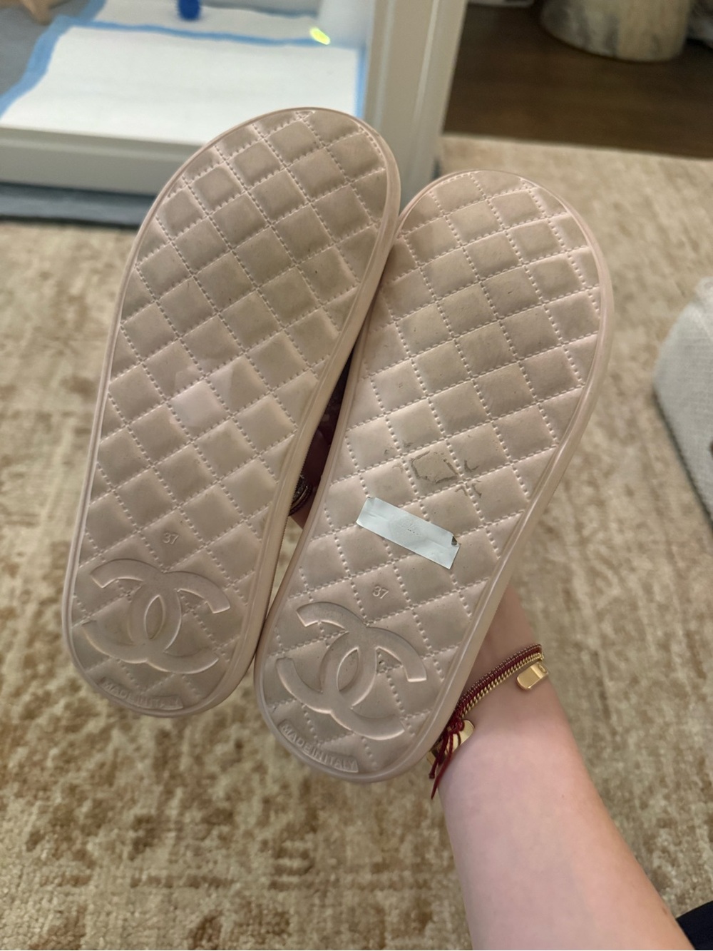 Pink Chanel Slides - Picture 4 of 5